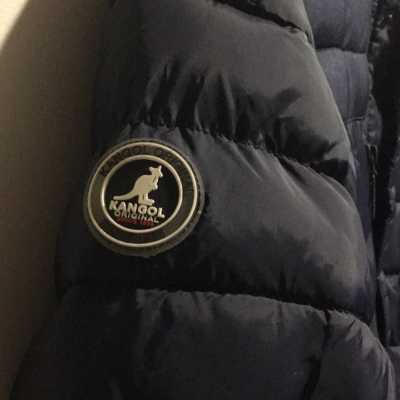 Kangol Double Zip Button Collar Wind Breaker Coat - Picture 3 of 12